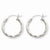 14k White Gold Polished 3.25mm Twisted Hoop Earrings