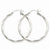 14k White Gold Polished 3.25mm Twisted Hoop Earrings