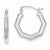 14k White Gold Polished Fancy Hoop Earrings