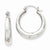 14k White Gold Polished Hoop Earrings