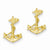 14k Yellow Gold 3-D Anchor with Rope Post Earrings