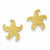 14k Yellow Gold Starfish Post Earrings