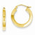 14k Yellow Gold 3mm Polished Square Tube Hoop Earrings