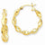 14k Yellow Gold 4.00mm Twisted Hoop Earrings