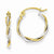 14k Two-tone Polished 1.8mm Twisted Hoop Earrings