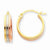 14k Tri-Color Hoop Earrings