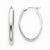 14k White Gold Polished 3.5mm Oval Hoop Earrings