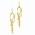 14k Yellow Gold Fancy Oval Drop Earrings