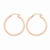 14k Rose Gold Diamond-cut Polished Hoop Earrings