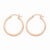 14k Rose Gold Diamond-cut Polished Hoop Earrings