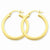 14k Yellow Gold 3mm Polished Square Hoop Earrings