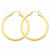 14k Yellow Gold 3mm Polished Square Hoop Earrings