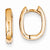 14k Rose Gold Oval Hinged Hoop Earrings