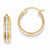 14k Tri Color Gold Hoop Earrings