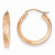 14k Rose Diamond-cut In & Out Hoop Earrings