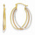 14k Tri Color Gold Hoop Earrings