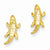 14k Yellow Gold Diamond-cut Alligator Earrings