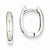 14k White Gold Oval Hinged Hoop Earrings