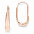 14k Rose Gold Polished Tapered J-Hoop Wire Earrings