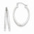 14k White Gold Diamond-cut Hoop Earrings