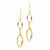 14k Yellow Gold Diamond-cut Oval Earrings