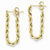 14k Yellow Gold Hollow Rope Earrings