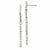 14k White Gold Diamond-cut Tubular Earrings