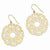 14k Yellow Gold Fancy Lace Filigree Dangle Earrings