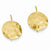 14k Yellow Gold Hammered Circle Disc Earrings