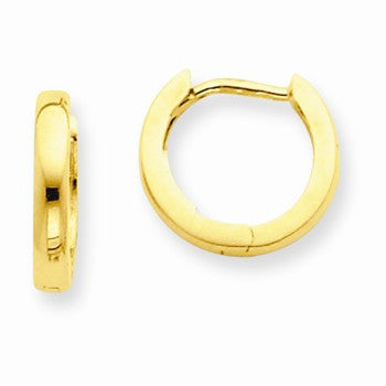 14k Yellow Gold 2.25mm Hinged Hoop Earrings