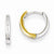 14k Two-tone 1.75mm Hinged Hoop Earrings