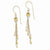 14k Two-tone Bead Chain Dangle Earrings