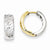 14k Two-tone Textured Hoop Earrings