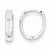 14k White Gold Polished Hinged Hoop Earrings