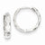 14k White Gold Diamond-cut Hoop Earrings