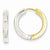 14k Two-tone Gold Polished Hollow Hinged Hoop Earrings