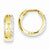 14k Two-tone Textured Hinged Hoop Earrings