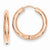 14k Rose Gold Hinged Hoop Earrings