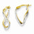 14k Two-tone Twisted Hoop Earrings