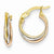 14k Tri-color Twisted Hoop Earrings