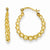 14k Yellow Gold Beaded Hoop Earrings