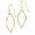 14k Yellow Gold Polished Twisted Oblong Dangle Earrings