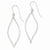 14k White Gold Polished Twisted Oblong Dangle Earrings