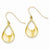 14k Yellow Gold Teardrop Hollow Dangle Earrings