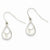 14k White Gold Teardrop Hollow Dangle Earrings