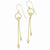 14k Yellow Gold Diamond-cut Dangle Shepherd Hook Earrings