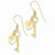 14k Yellow Gold Puff Heart Lock & Key Earrings