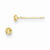 14k Yellow Gold 3mm Puff Circle Post Earrings