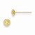 14k Yellow Gold 5mm Circle Puff Post Earrings