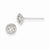 14k White Gold 6mm Circle Puff Post Earrings